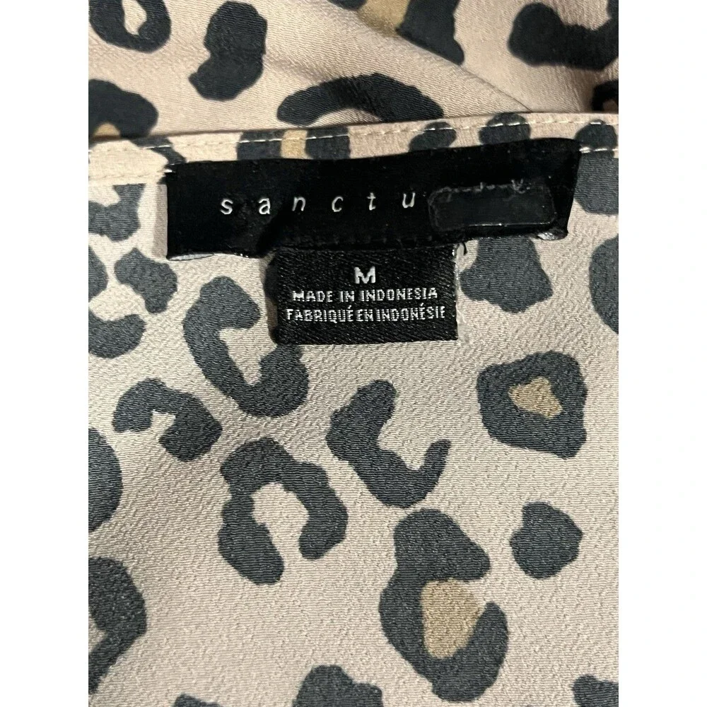 Sanctuary Leopard Wrap Mini Dress Size M